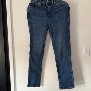 J. Crew Women's Straight Leg Jeans in Deep Blue